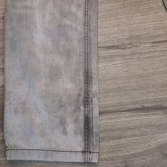 Al Wissam Jeans Mens 36 Gray Embroidered Back Pocket Straight Leg Denim Pants - Picture 2 of 16